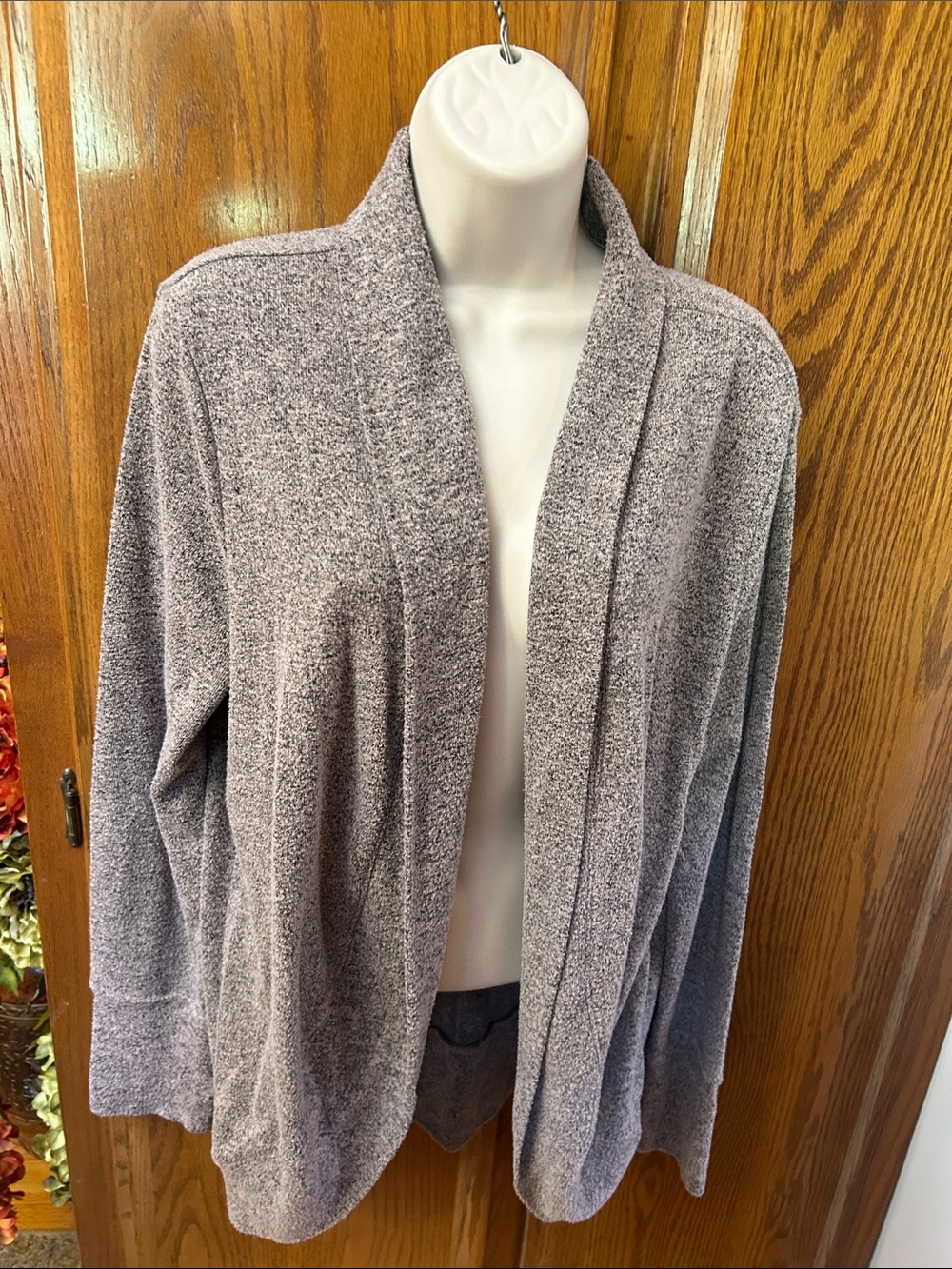Maurices Heather Gray Open-Front Womens Cardigan